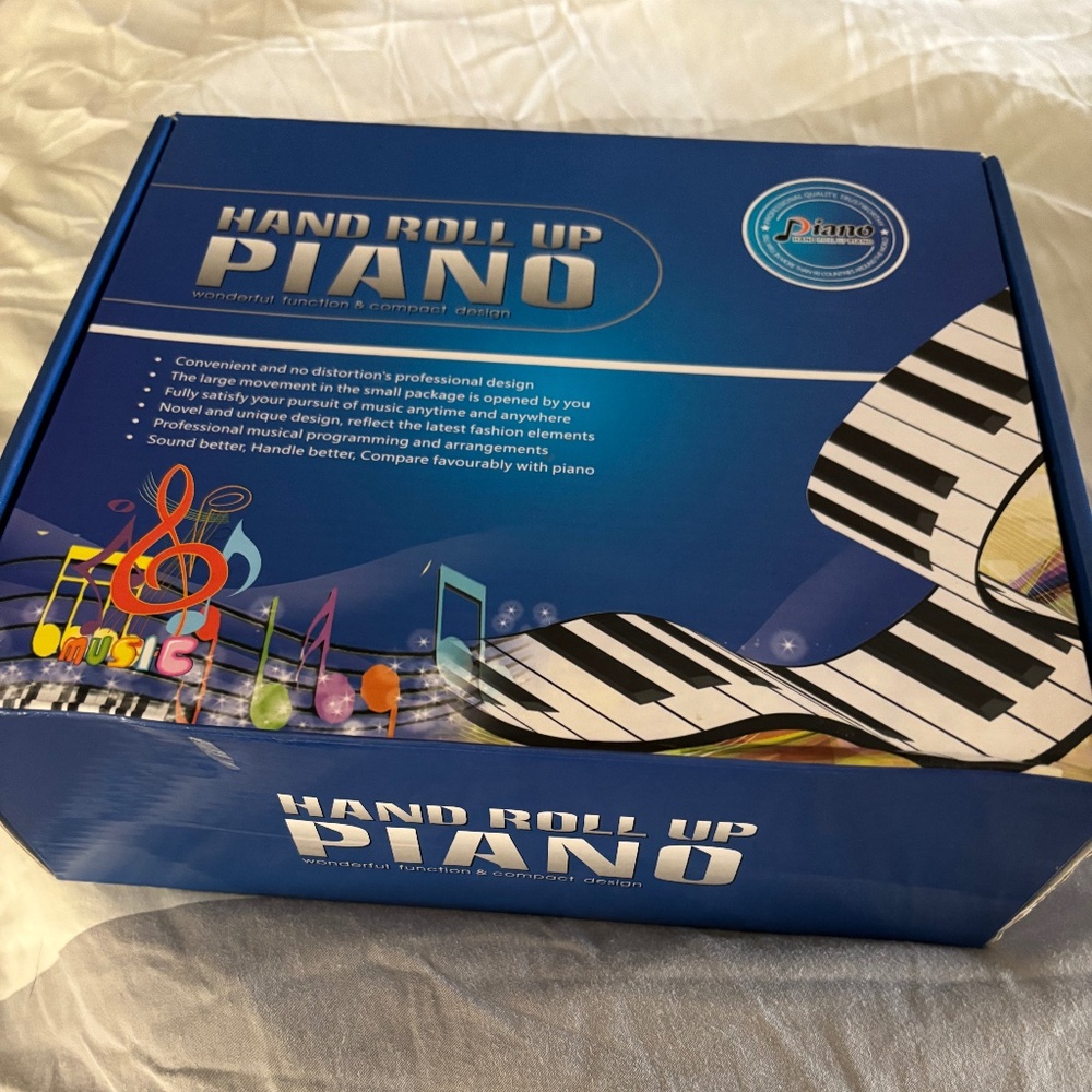 Honey Joy Hand Roll-Up Piano 88 Keys Keyboard w/Adapter